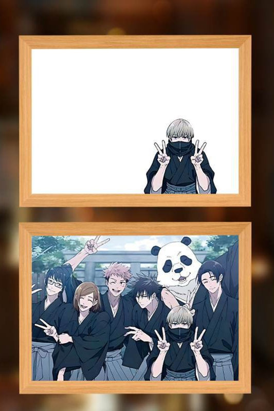 JJK Anime LED Light Painting Frame – Glowing Wall Art for Fans & Collectors