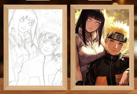 Naruto Anime LED Light Painting Frame Glowing Wall Art for Fans & Collectors