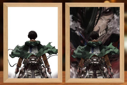 AOT Anime LED Light Painting Photo Frame Wall Art