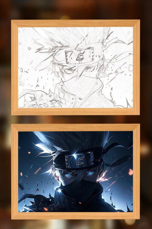 Naruto Anime LED Light Painting Frame Glowing Wall Art for Fans & Collectors