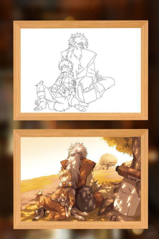 Naruto Anime LED Light Painting Frame Glowing Wall Art for Fans & Collectors