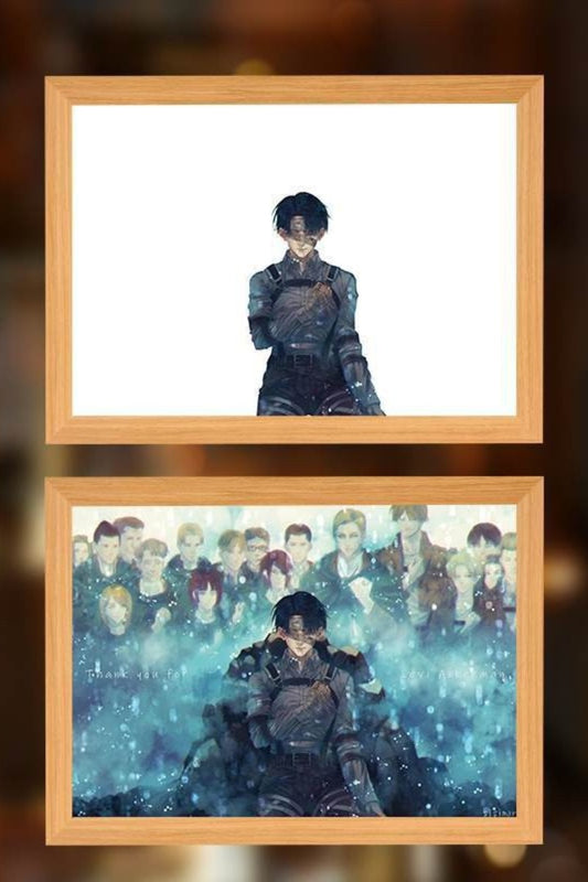 AOT Anime LED Light Painting Photo Frame Wall Art